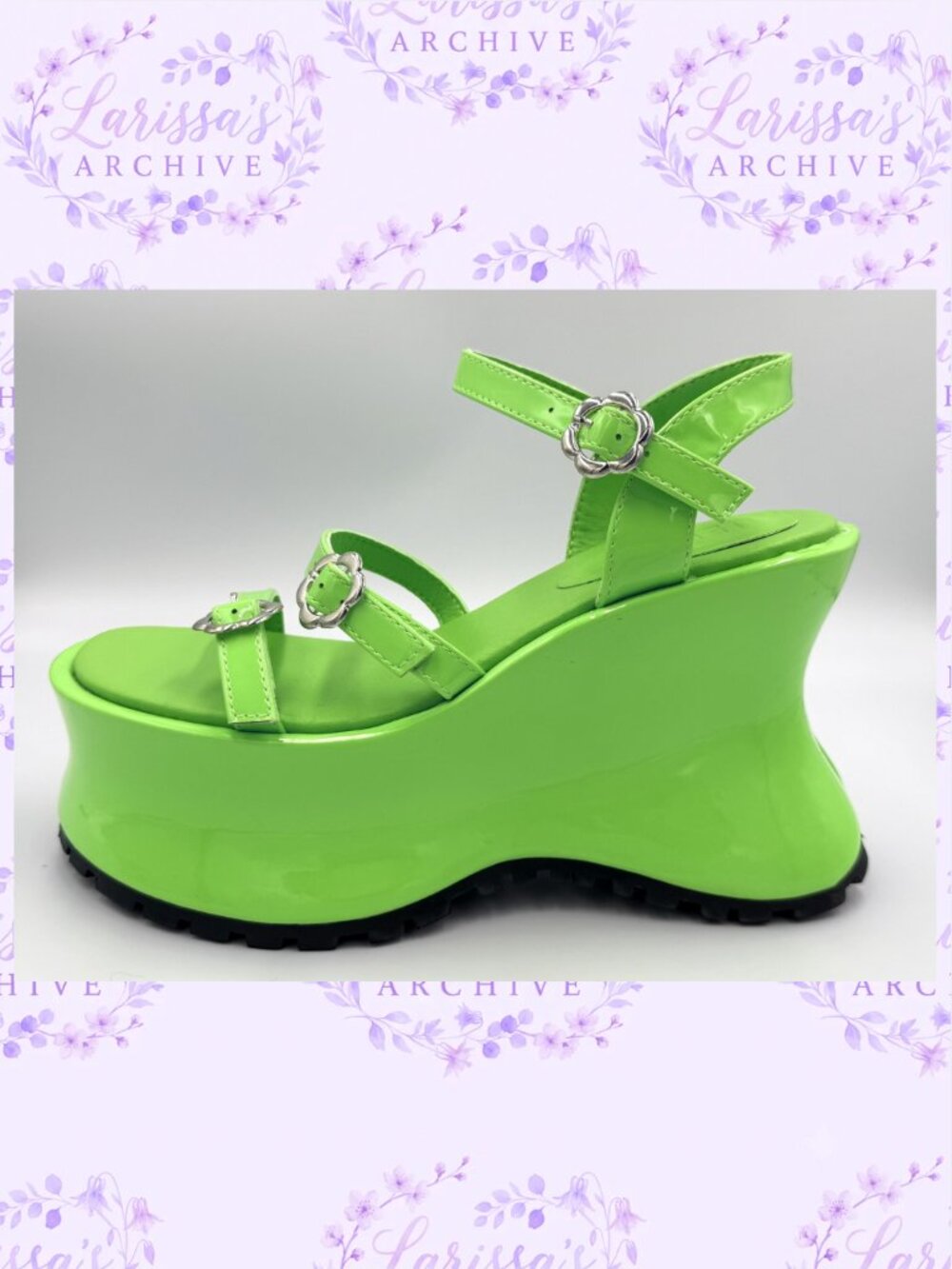 dELiA*s by Dolls Kill | "Sightseeing" Neon Platform Sandals | Size 7